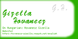 gizella hovanecz business card